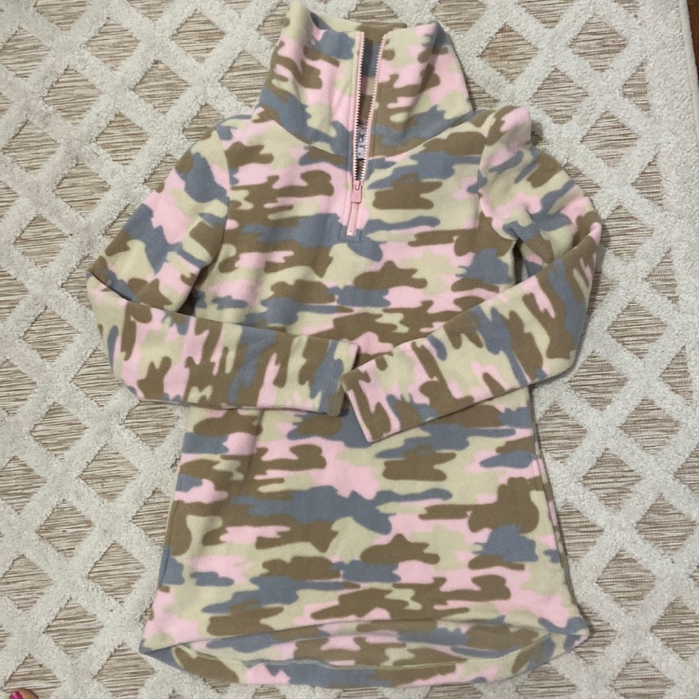 Dudley Stephens Prospect Pullover Vello Fleece Camo Pink Grey Women Size Small